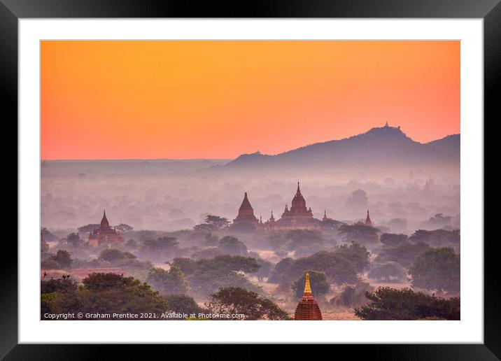 Dawn Over Old Bagan Framed Mounted Print by Graham Prentice