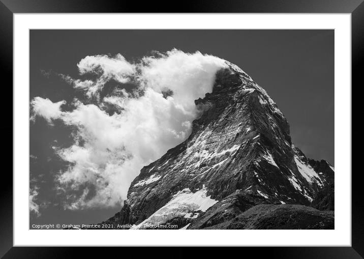 Matterhorn with Clouds Framed Mounted Print by Graham Prentice