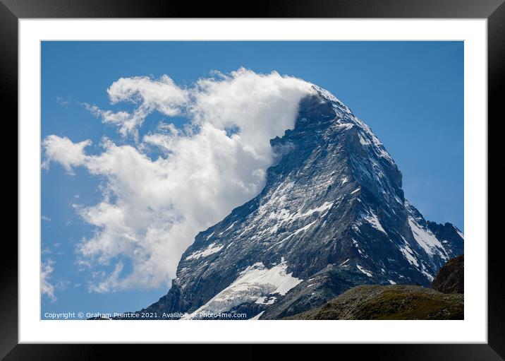 Matterhorn with Clouds Framed Mounted Print by Graham Prentice