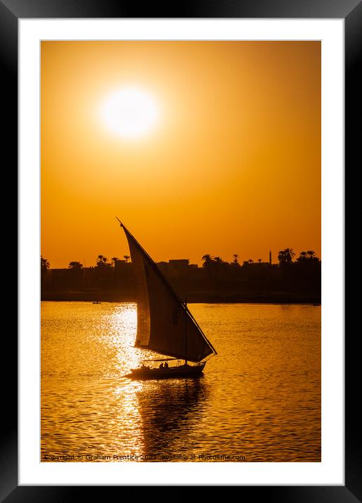 Felucca on the River Nile Framed Mounted Print by Graham Prentice