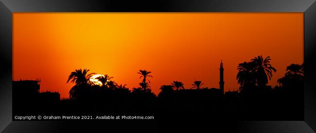 Egyptian Sunset Framed Print by Graham Prentice