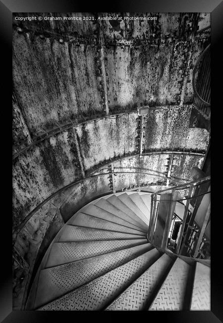 Hidden London: Spiral Staircase Framed Print by Graham Prentice
