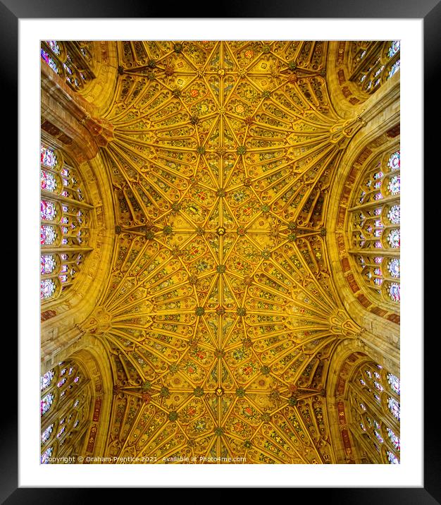 Presbytery Ceiling in Sherborne Abbey Framed Mounted Print by Graham Prentice