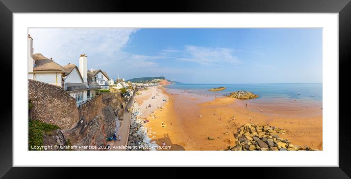 Sidmouth Panorama Framed Mounted Print by Graham Prentice