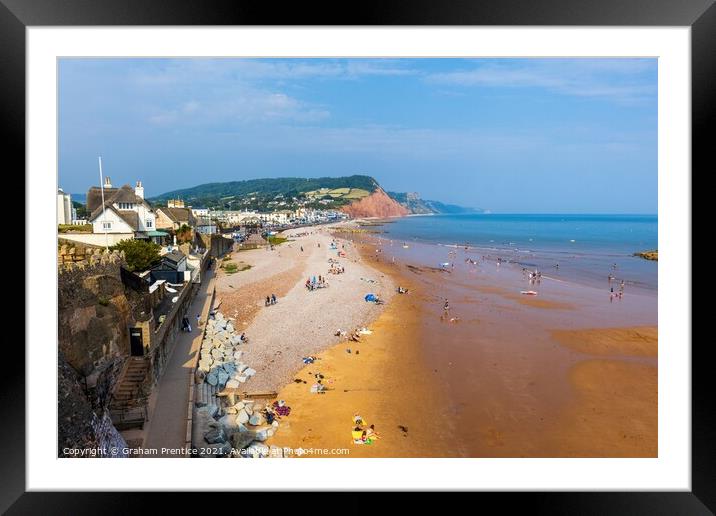 Sidmouth Panorama Looking East Framed Mounted Print by Graham Prentice