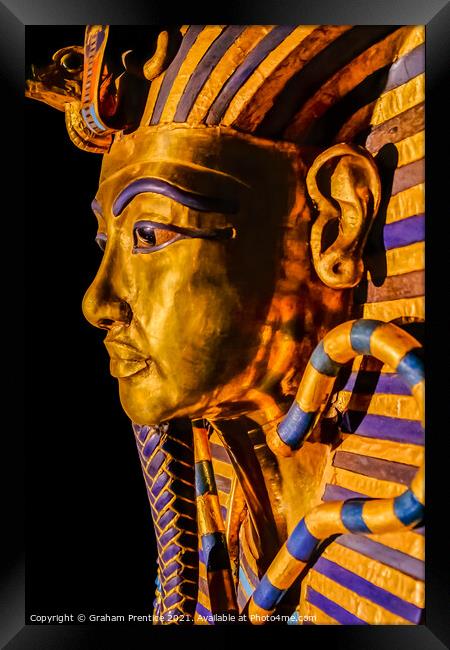 Funerary Mask of Tutankhamun Framed Print by Graham Prentice