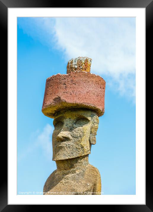 Easter Island Statue Framed Mounted Print by Graham Prentice