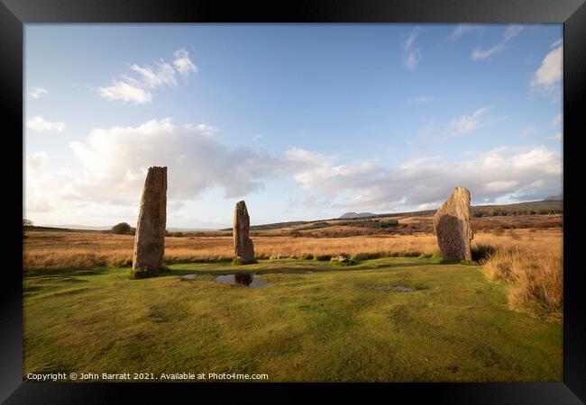 Machrie Moor Stone Circle 2 Framed Print by John Barratt