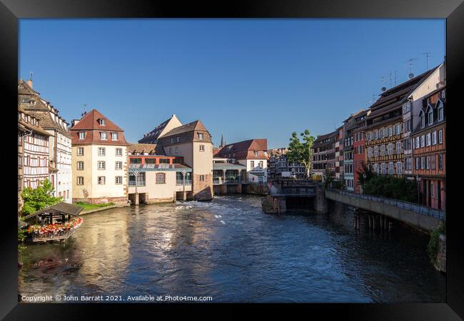 Strasbourg Canal Lock Framed Print by John Barratt