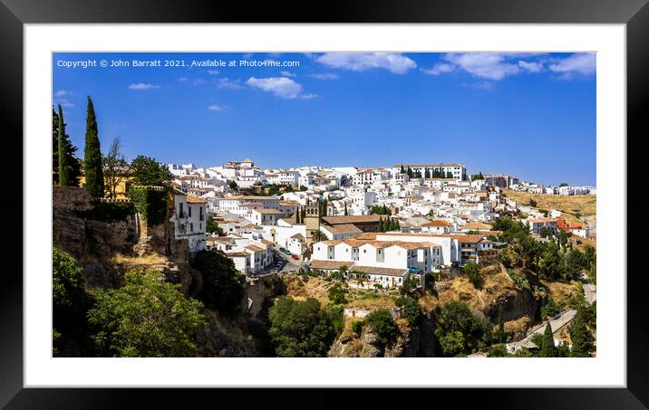 Ronda, Andalusia Framed Mounted Print by John Barratt