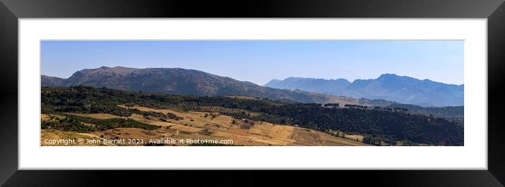 Ronda Panorama Framed Mounted Print by John Barratt