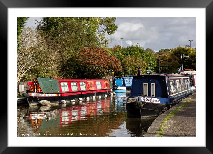 Narrowboats Framed Mounted Print by John Barratt