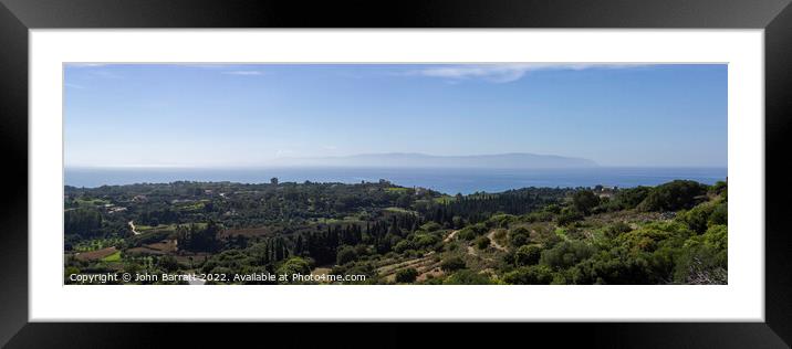 Zakinthos in the Mist Framed Mounted Print by John Barratt