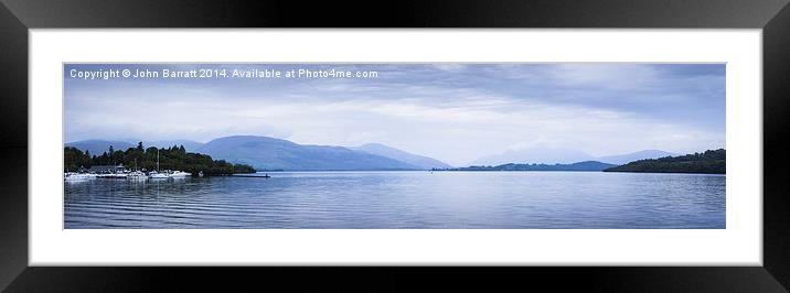  Loch Lomond Panorama Framed Mounted Print by John Barratt