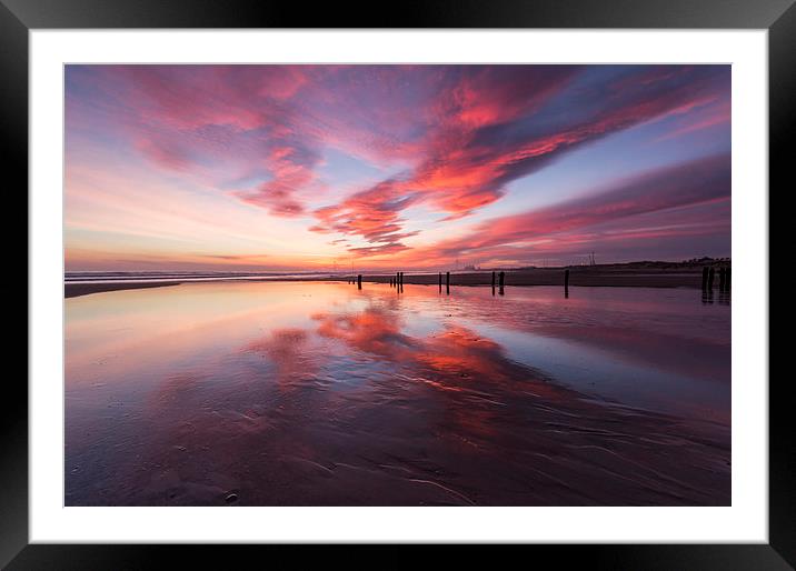 Fire on the beach Framed Mounted Print by Richard Armstrong
