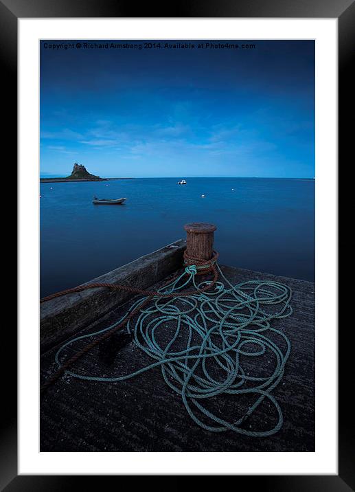 Holy island harbour view Framed Mounted Print by Richard Armstrong