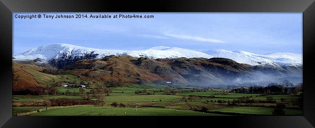 St. Johns-In-The-Vale - Winter, Cumbria Framed Print by Tony Johnson