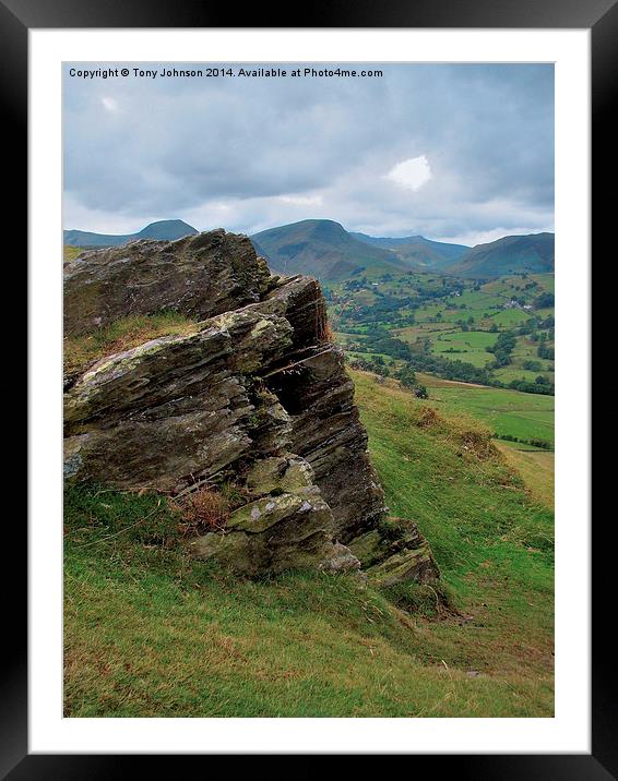 The Newlands Valley, Cumbria. Framed Mounted Print by Tony Johnson