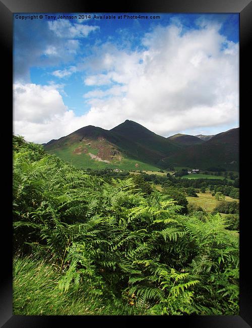 Causey Pike From Catbells Framed Print by Tony Johnson