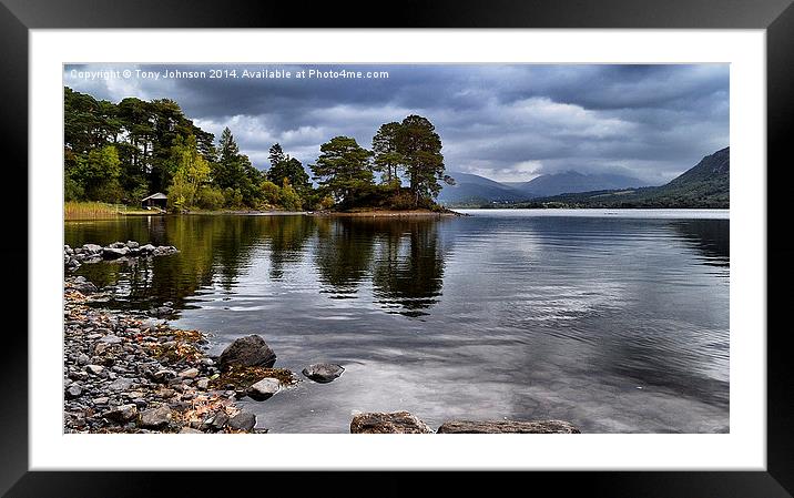  Derwentwater Framed Mounted Print by Tony Johnson