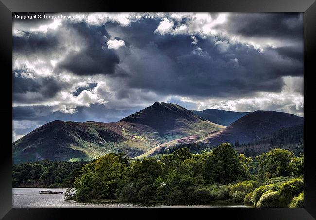  Causey Pike From Derwentwater Framed Print by Tony Johnson