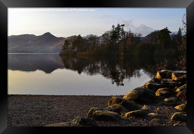 Late Afternoon at Derwentwater Framed Print by Tony Johnson