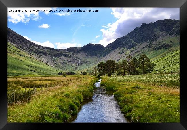 Haystacks From Buttermere Valley Framed Print by Tony Johnson