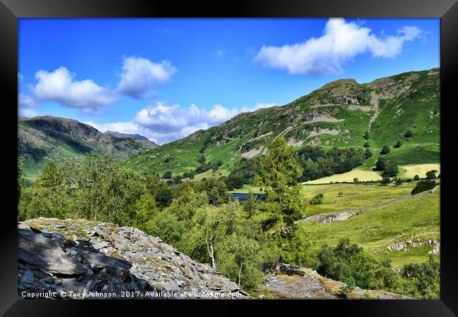 The Little Langdale Valley Framed Print by Tony Johnson