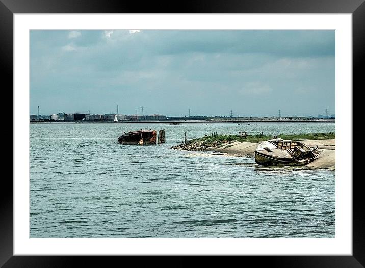 The Boat Graveyard Framed Mounted Print by Sheryl Goodearl