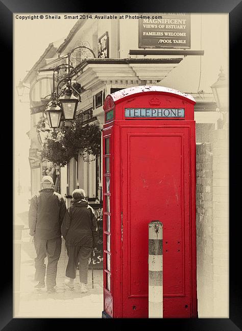 The red telephone box Framed Print by Sheila Smart