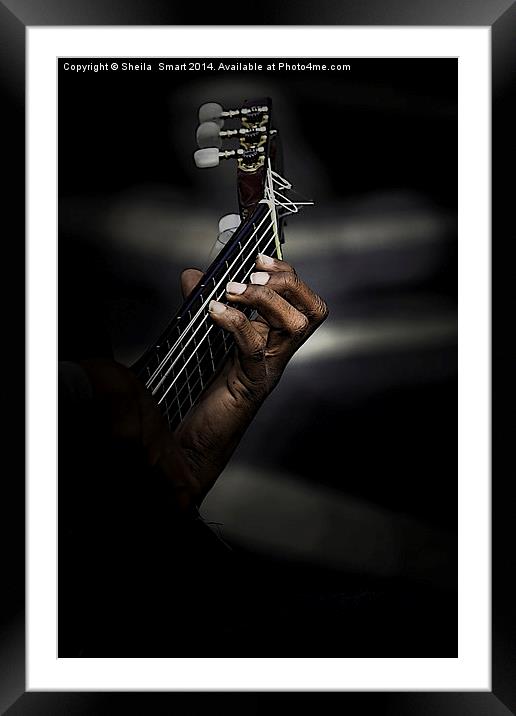 Hand of a Spanish Guitarist Framed Mounted Print by Sheila Smart