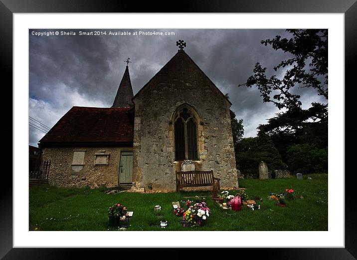 Church at Lissing, Hampshire, England Framed Mounted Print by Sheila Smart