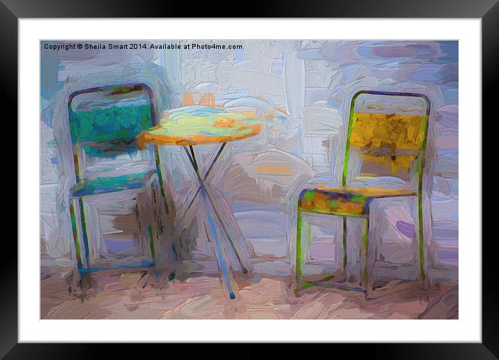  Chairs Framed Mounted Print by Sheila Smart