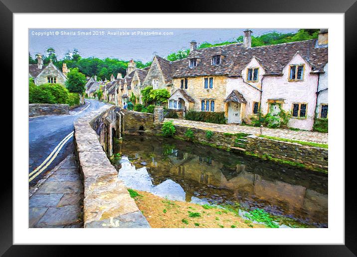  Castle Combe, Wiltshire Framed Mounted Print by Sheila Smart