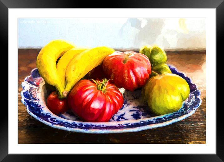 Fruit bowl Framed Mounted Print by Sheila Smart