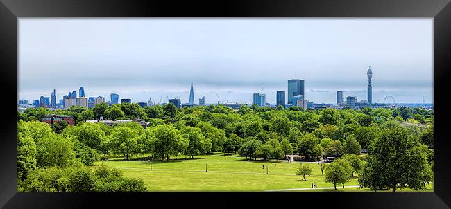  Panorama Of The City Of London from Primrose Hill Framed Print by LensLight Traveler
