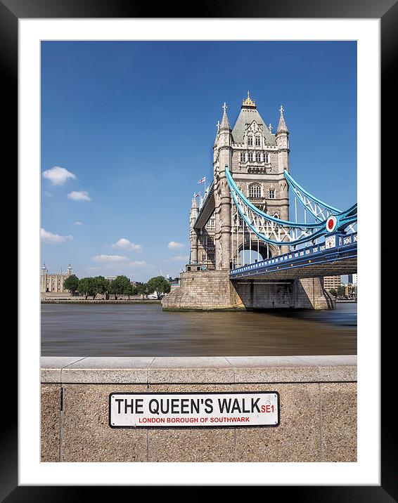  The Queen's Walk View Framed Mounted Print by LensLight Traveler
