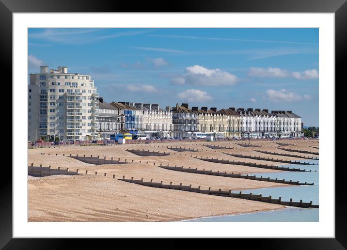 The Seafront, Eastbourne Framed Mounted Print by LensLight Traveler