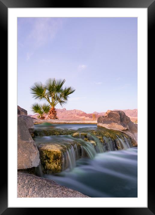 Oasis In The Nevada Desert Framed Mounted Print by LensLight Traveler