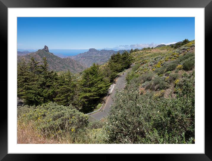 Winding Road In The Canary Islands Framed Mounted Print by LensLight Traveler