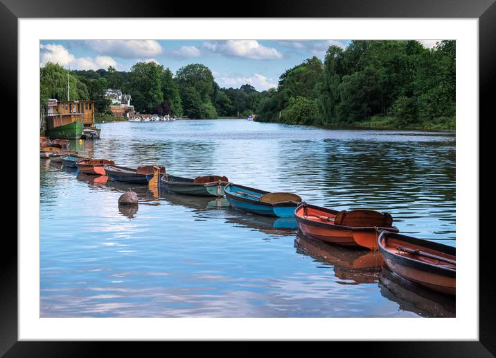 Boats In Richmond Framed Mounted Print by LensLight Traveler