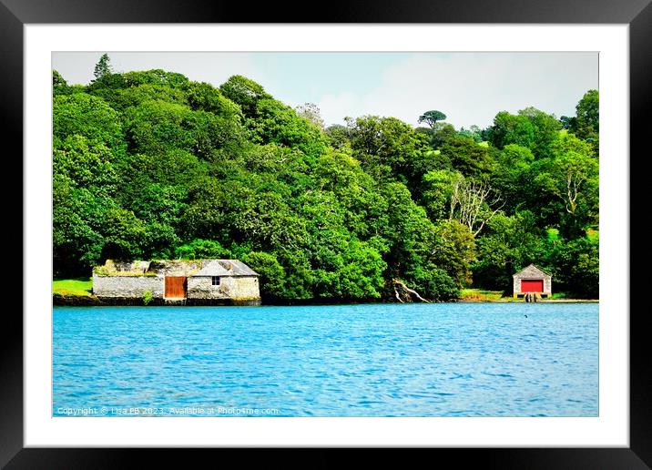 Boathouses Framed Mounted Print by Lisa PB