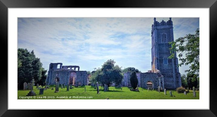 St. Andrews Church and Cemetery, Walberswick, UK Framed Mounted Print by Lisa PB