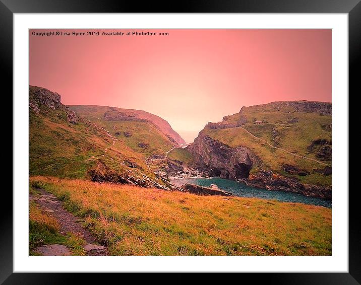 Distant Tintagel Framed Mounted Print by Lisa PB