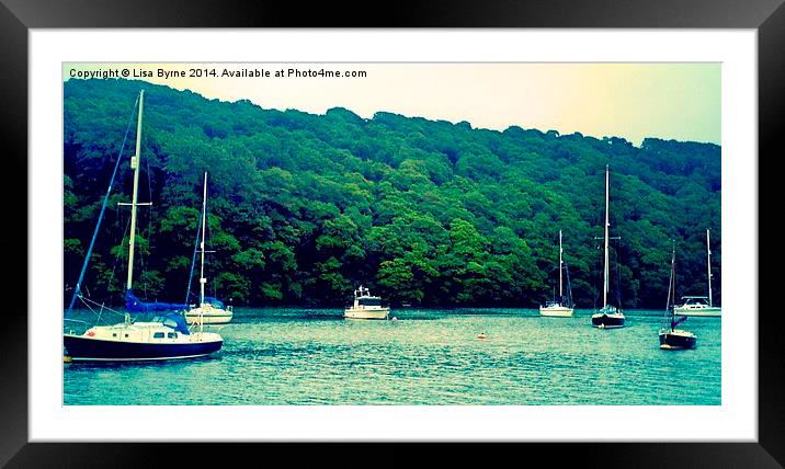 Sailing Boats on the River Framed Mounted Print by Lisa PB