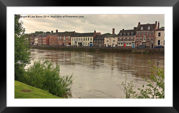River Severn and Buildings Framed Mounted Print by Lisa PB
