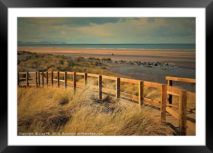 Quiet Day At The Beach Framed Mounted Print by Lisa PB