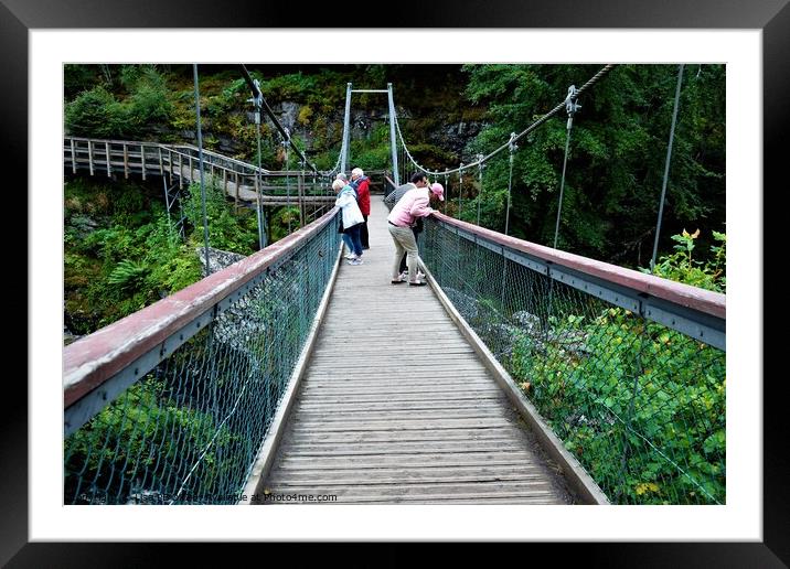 Bridge Walk Framed Mounted Print by Lisa PB