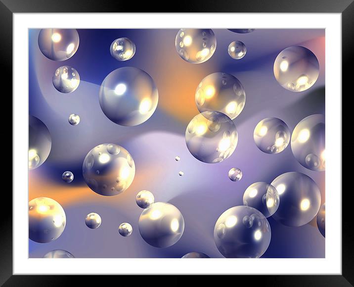 Abstract Bubbles Framed Mounted Print by Lidiya Drabchuk