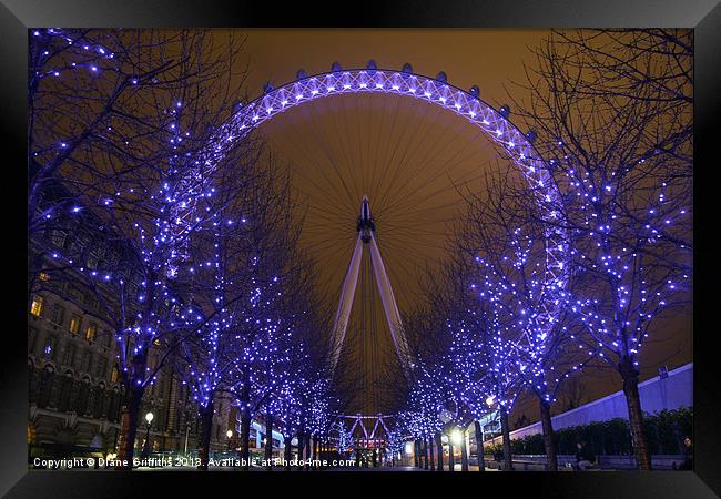 The London Eye Framed Print by Diane Griffiths